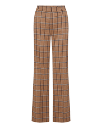 Veronica Beard Tonelli Plaid Wide-Leg Pant - Ochre Multi