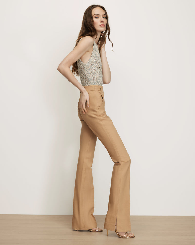 Veronica Beard Corbette Tailored Pant - Heritage Khaki