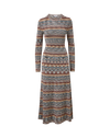 Veronica Beard Striped knit midi dress with long sleeves.