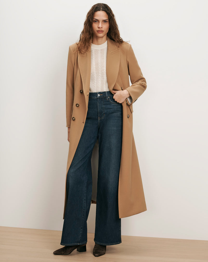 Veronica Beard Camel wool blend double-breasted coat