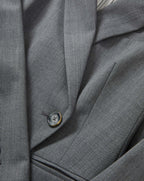 Veronica Beard Gray suit jacket with a single button.