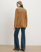 Veronica Beard Brown suede jacket with crystal embellishments