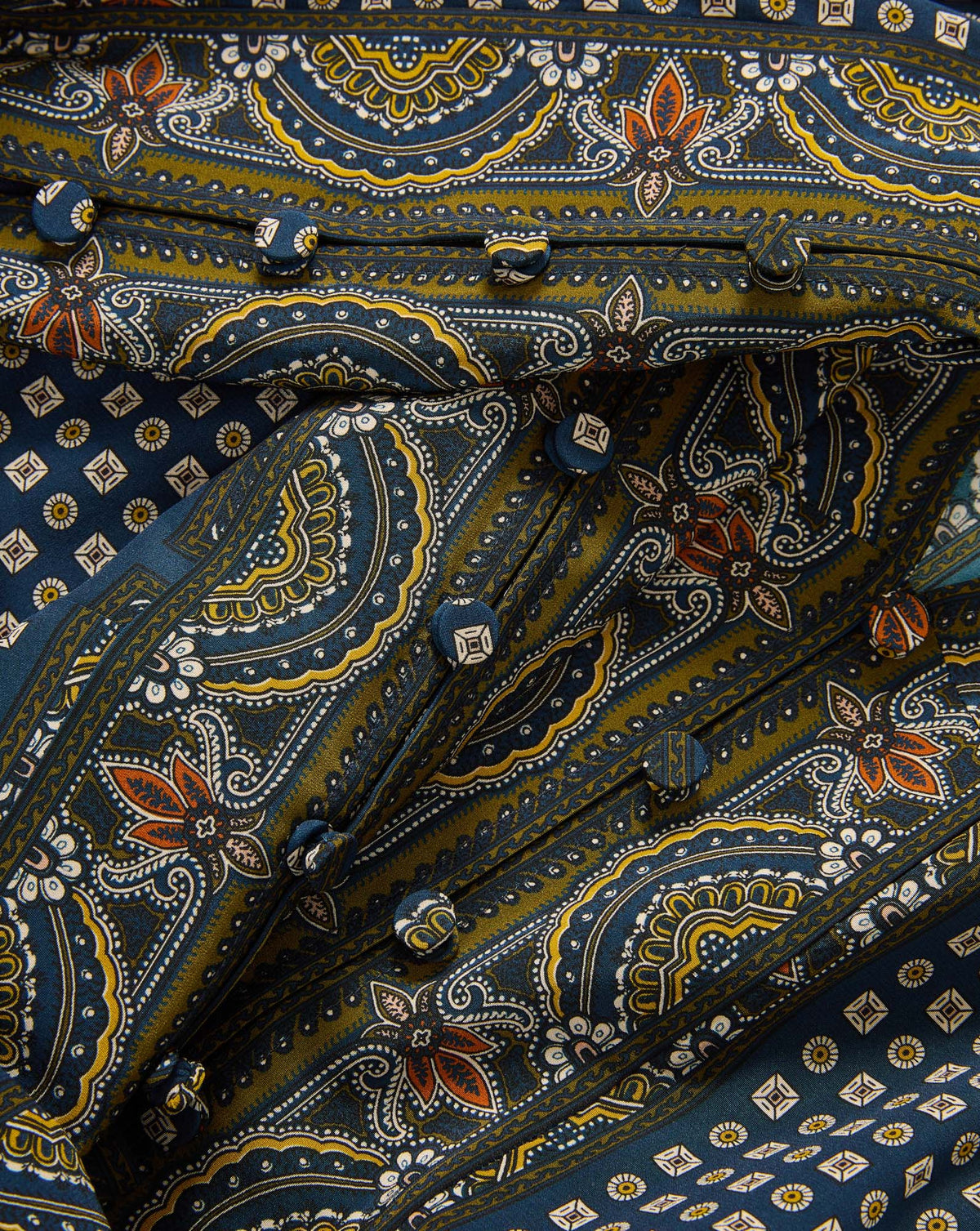 Veronica Beard Blue paisley print dress with button details
