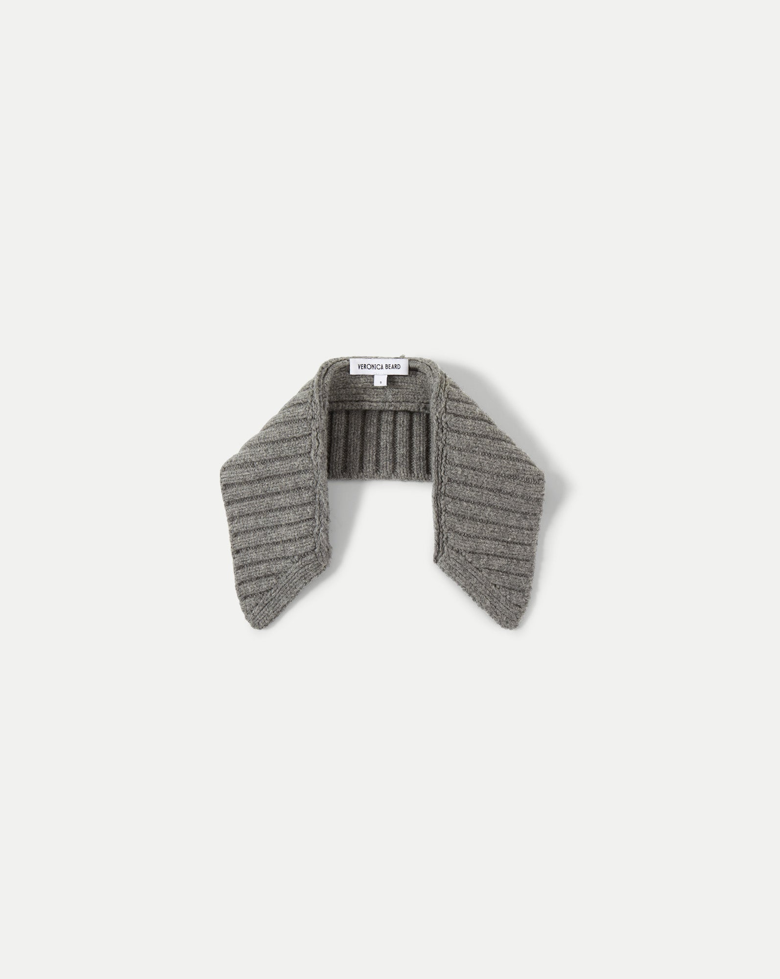 Veronica Beard Gray ribbed knit dickey with a label.