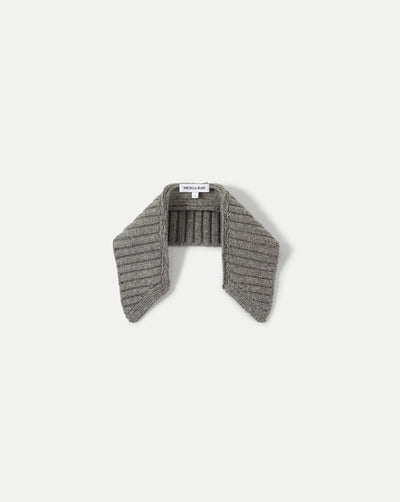 Veronica Beard Gray ribbed knit dickey with a label.