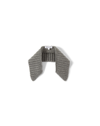 Veronica Beard Gray ribbed knit dickey with white label