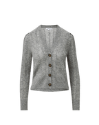 Veronica Beard Gray knit cardigan with brown buttons