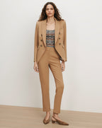 Veronica Beard Tan double-breasted blazer and matching trousers
