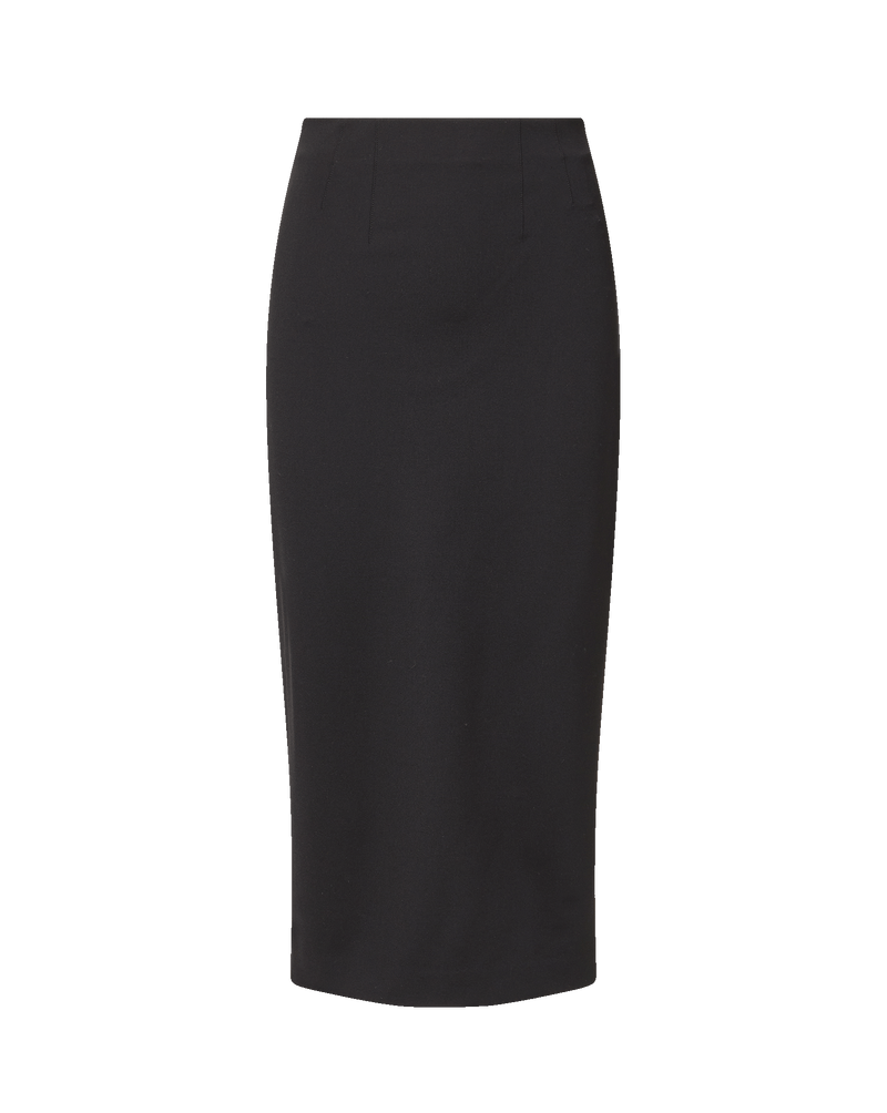 Veronica Beard Black pencil skirt, knee-length, high-waisted.