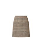Veronica Beard Plaid mini skirt with orange and black lines