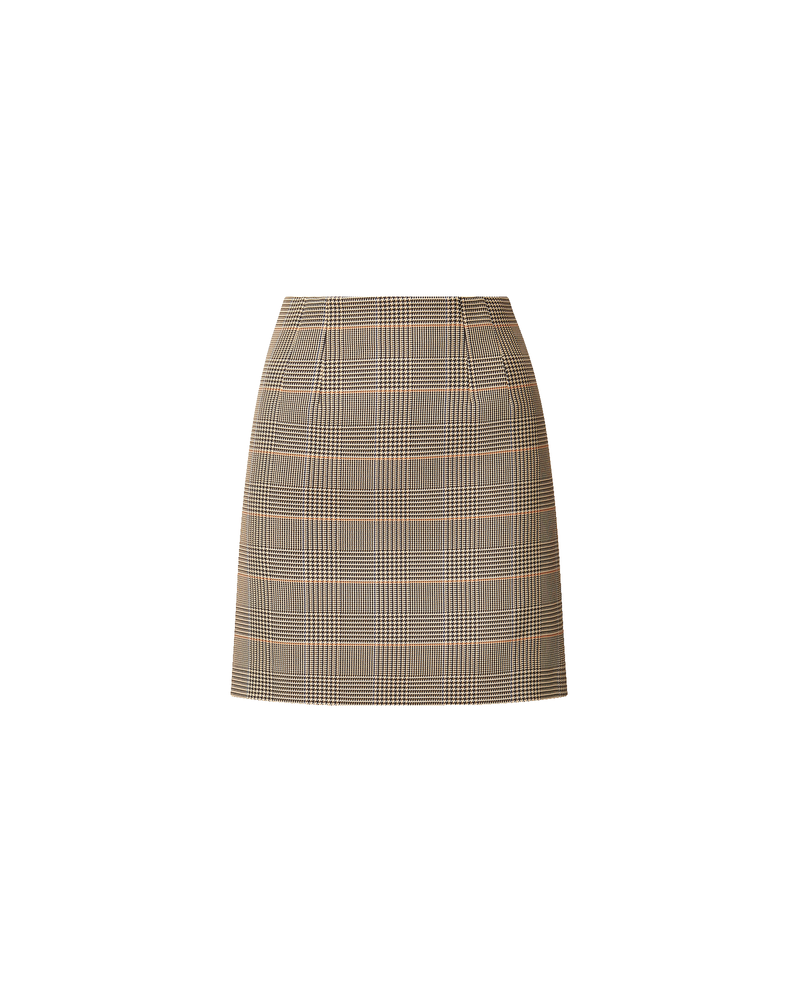 Veronica Beard Plaid mini skirt with orange and black lines