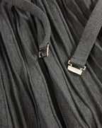 Veronica Beard Gray pleated skirt with silver buckle details