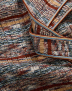 Veronica Beard Multicolor striped knit fabric with ribbed trim.