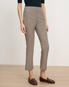 Veronica Beard Brown and black plaid cropped pants
