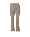 Veronica Beard Brown and white gingham cropped trousers