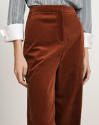 Veronica Beard Brown corduroy wide-leg pants