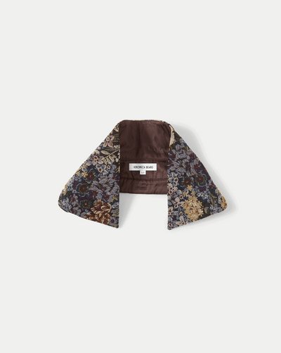 Veronica Beard Floral tapestry dickey with brown lining