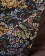 Veronica Beard Brown and blue floral tapestry fabric.