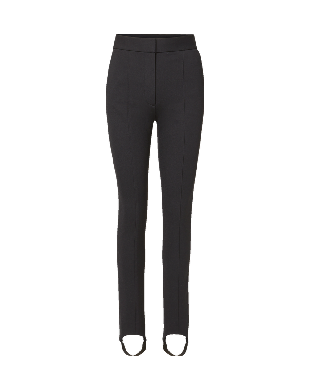 Veronica Beard Black stirrup pants with front seams.