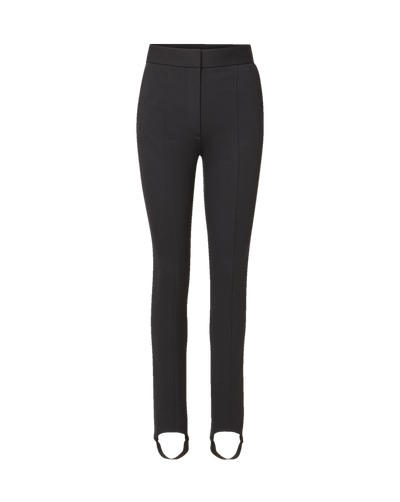Veronica Beard Black stirrup pants with front seams.