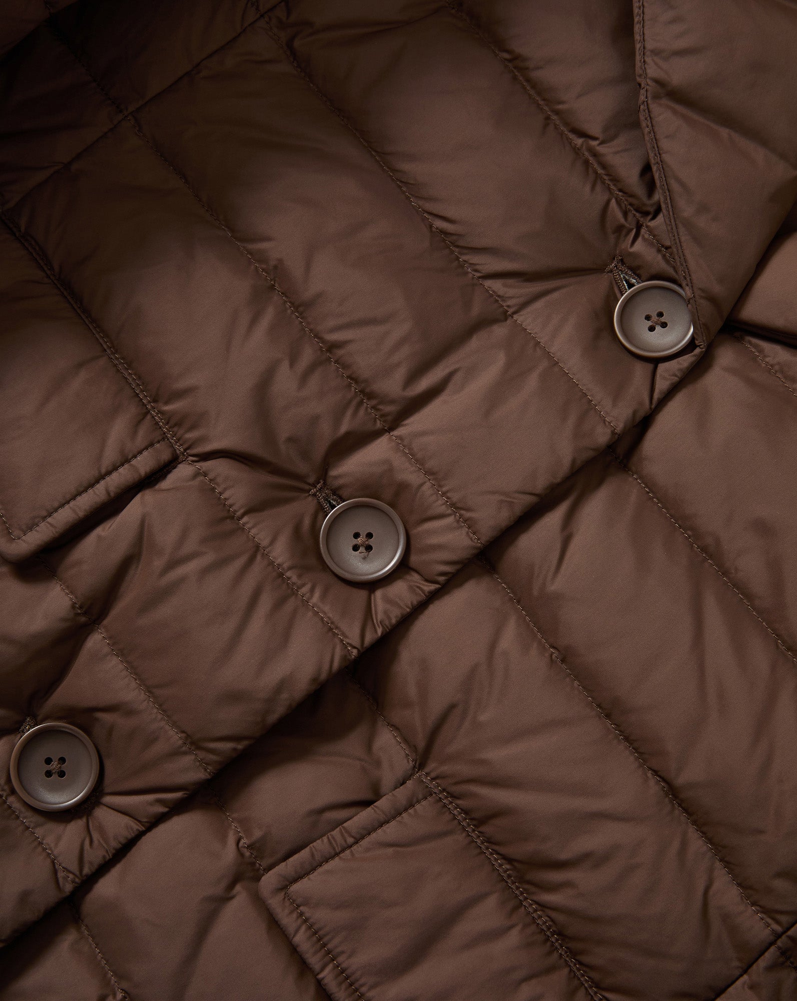 Veronica Beard Brown quilted puffer jacket with buttons