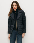 Veronica Beard Navy quilted blazer with notched lapels