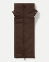Veronica Beard Brown puffer scarf with zipper closure.