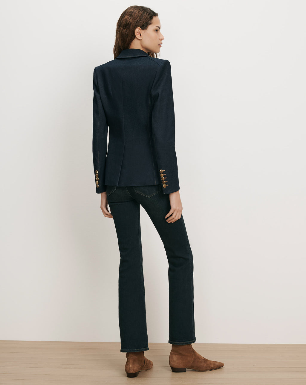 Veronica Beard Navy denim blazer and jeans