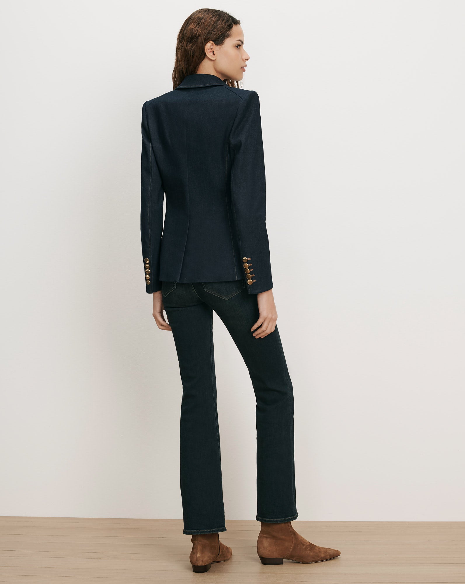 Veronica Beard Navy denim blazer and jeans