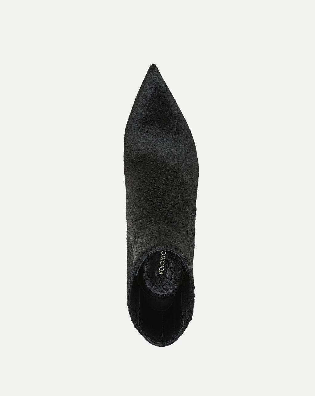 Veronica Beard Black pony hair pointed toe bootie.