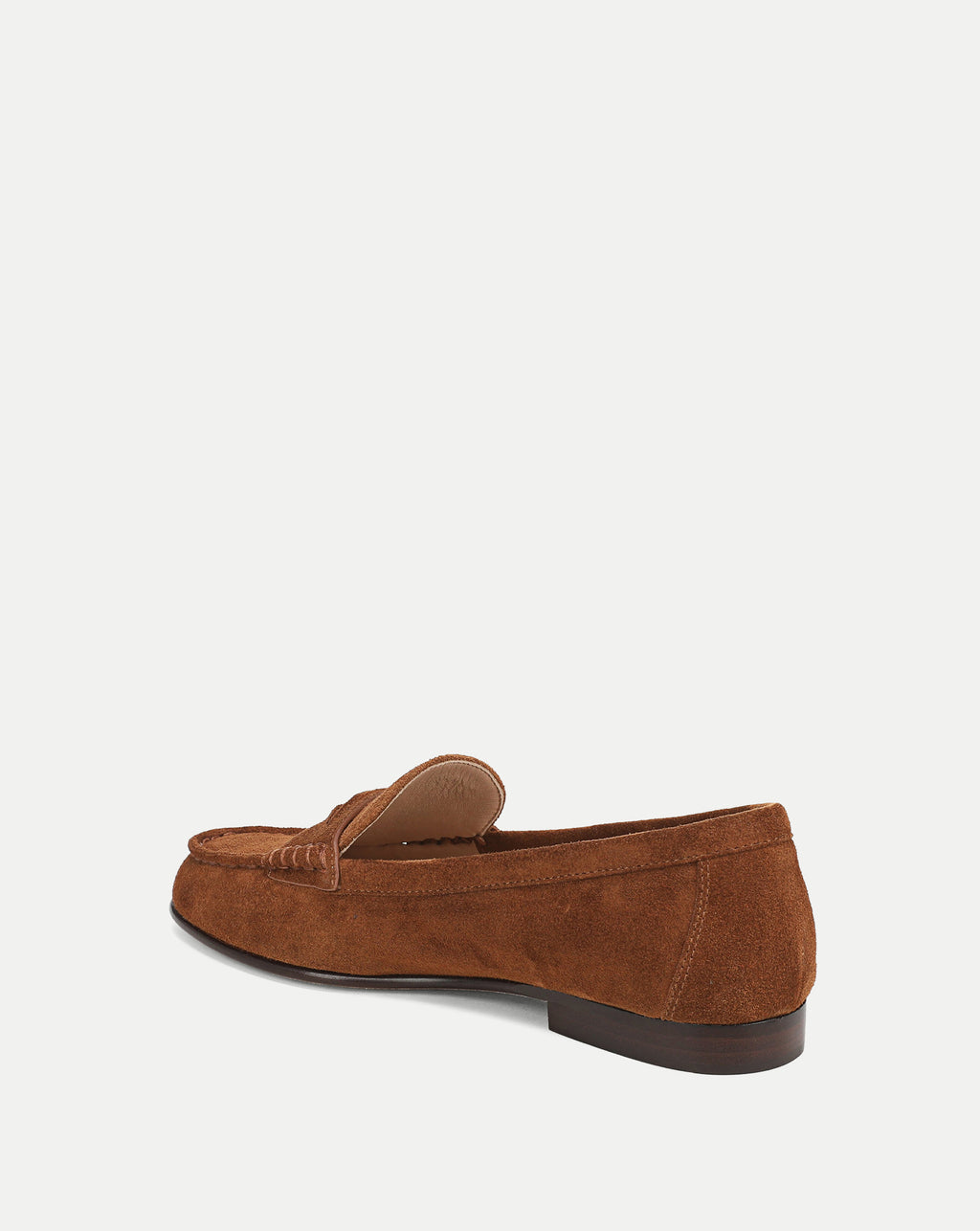 Veronica Beard Brown suede penny loafer.
