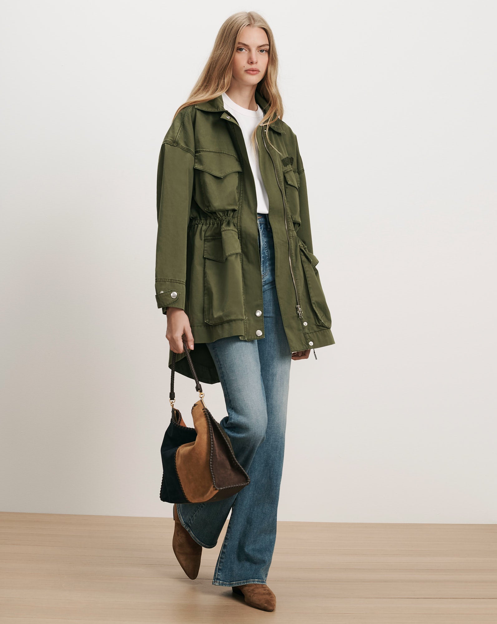 Veronica Beard Olive green utility jacket.