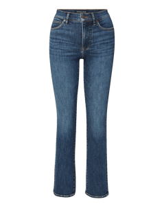 Veronica Beard Blue denim high-rise slim-fit jeans.