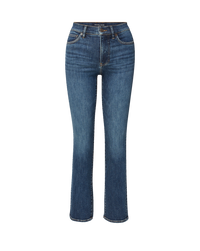 Veronica Beard Blue denim high-rise slim-fit jeans.