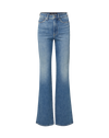 Veronica Beard Blue denim flared jeans with high-rise waist.