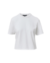 Veronica Beard White cotton crewneck t-shirt with short sleeves.