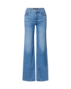 Veronica Beard Blue denim flare jeans, high-rise, fading details.