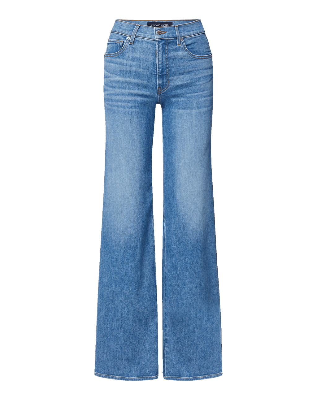 Veronica Beard Blue denim wide-leg jeans.