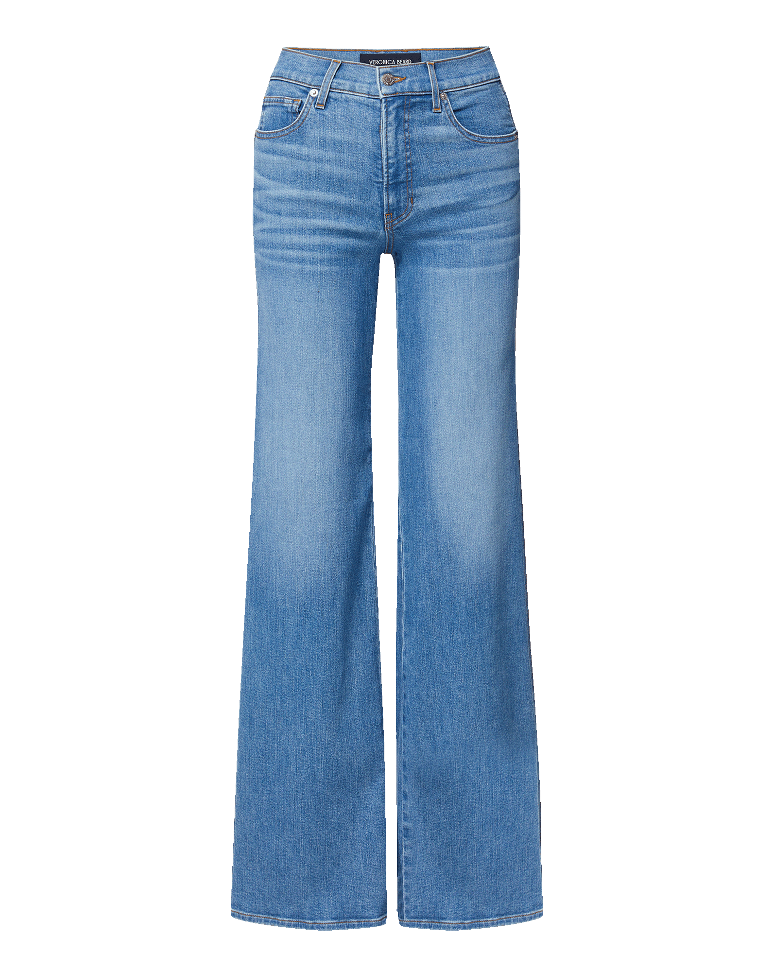 Veronica Beard Blue denim wide-leg jeans.