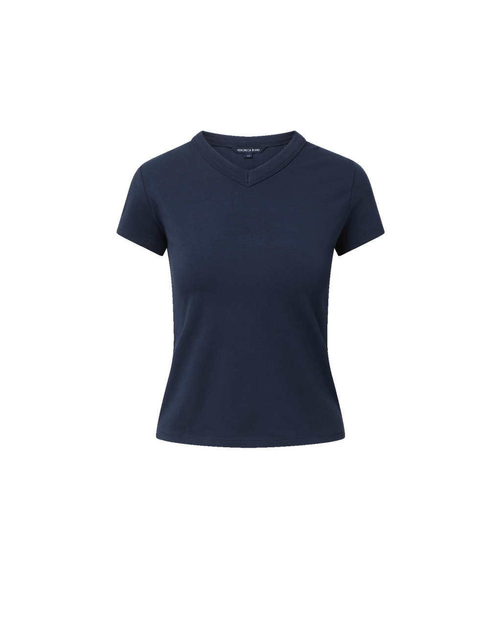 Veronica Beard Navy blue cotton v-neck t-shirt