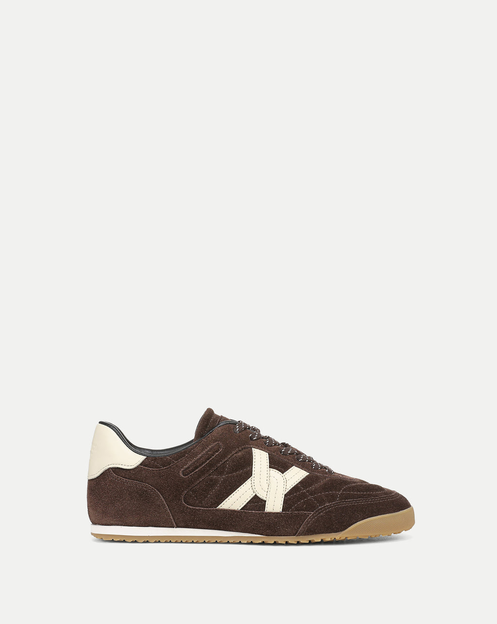 Veronica Beard Brown suede sneakers with cream accents