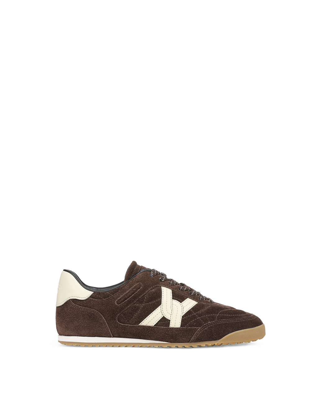 Veronica Beard Brown suede sneakers with cream accents