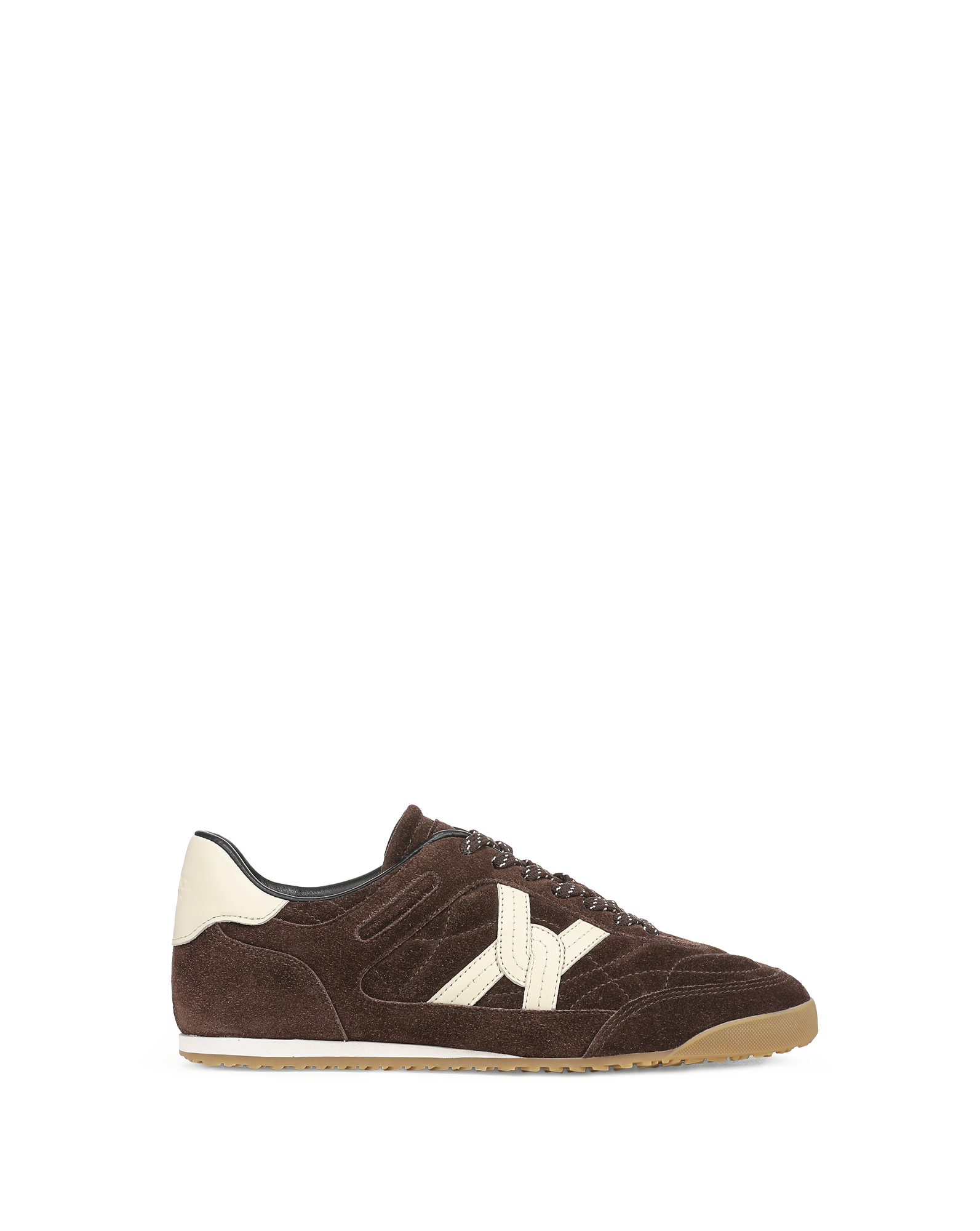 Veronica Beard Brown suede sneakers with cream accents