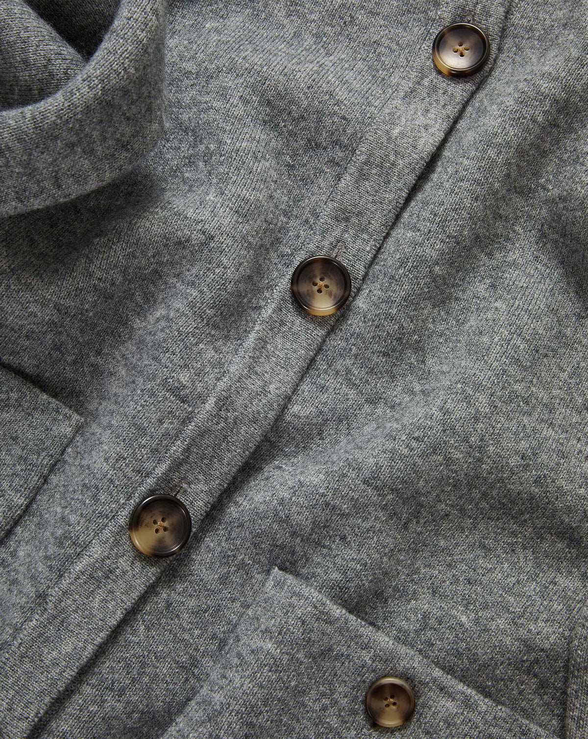 Veronica Beard Gray knit cardigan with brown buttons