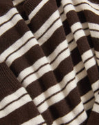 Veronica Beard Brown and white striped knit sweater.