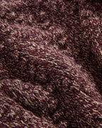Veronica Beard Maroon textured knit sweater with cable stitch detail.