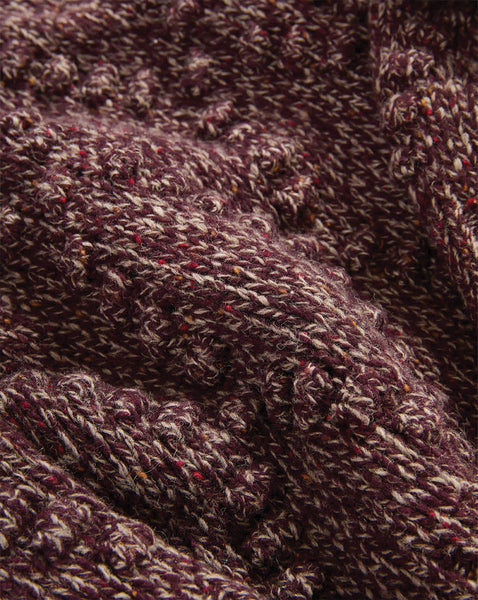 Veronica Beard Maroon chunky cable knit sweater.