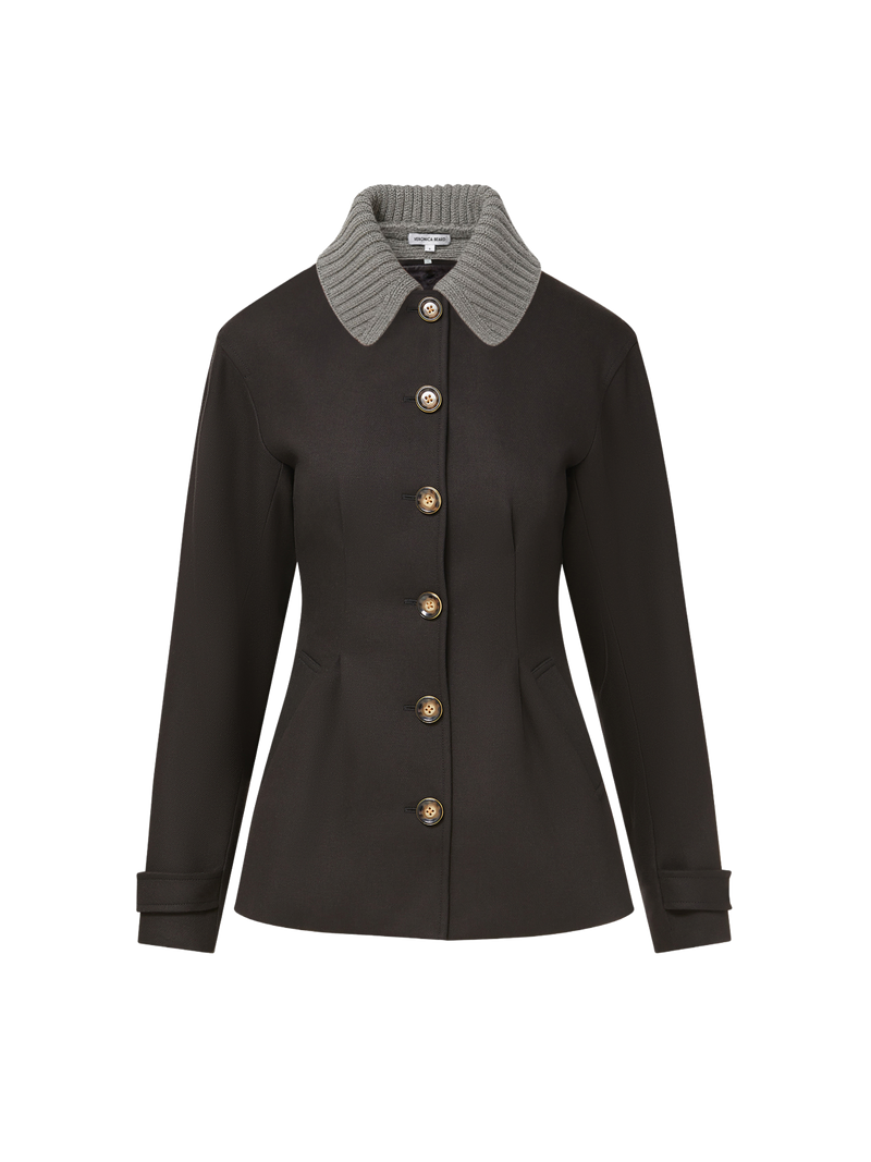 Wool Ribbed Collar