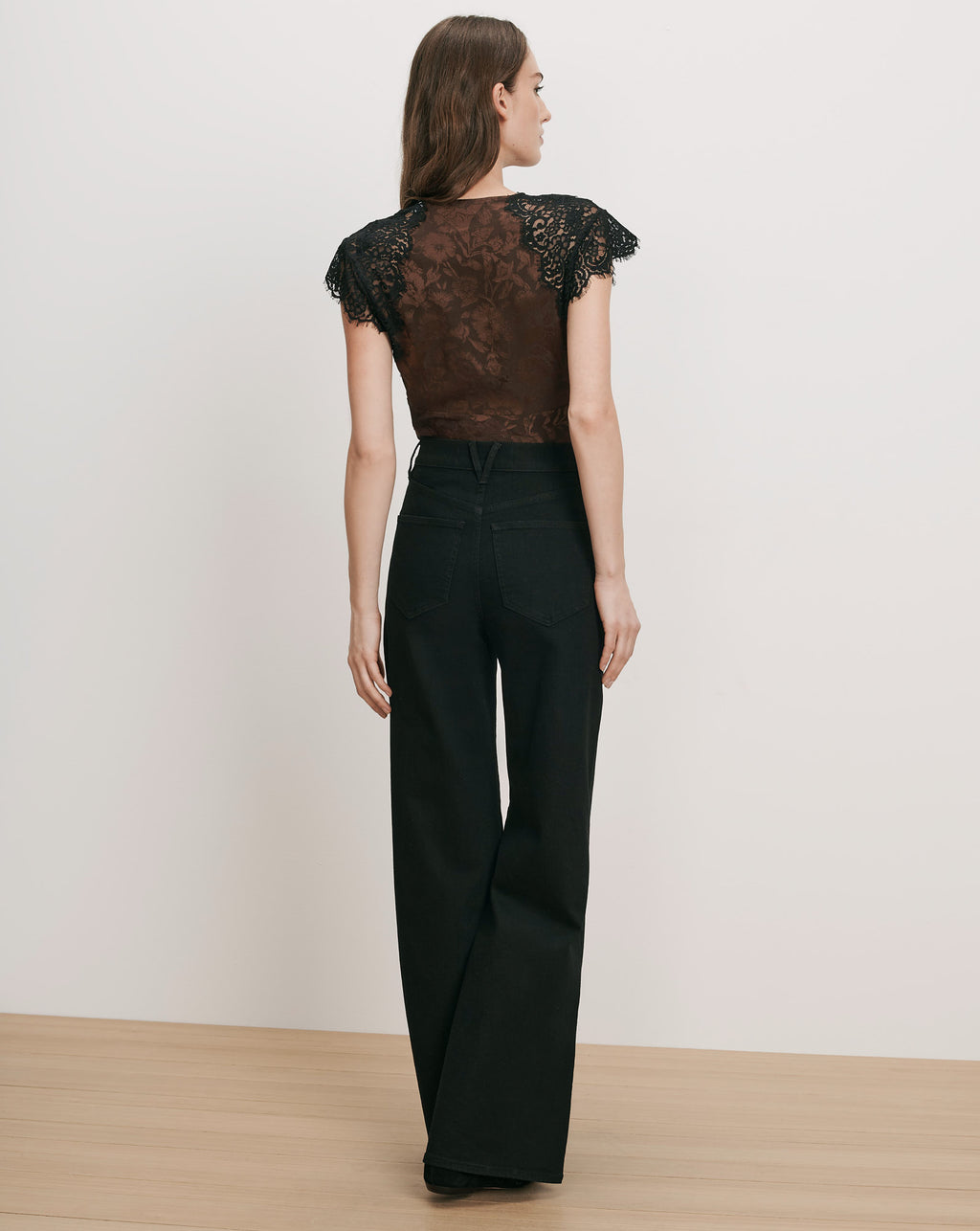 Veronica Beard Taylor Wide-Leg Jean - Onyx