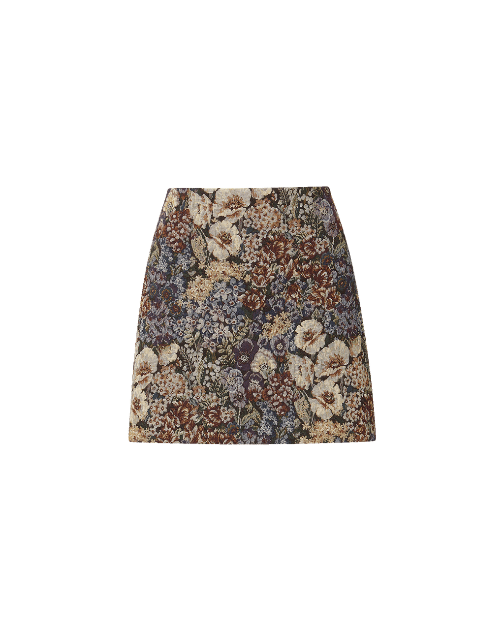 Veronica Beard Floral tapestry mini skirt
